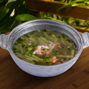 Gourd soup with shrimp